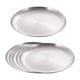 thumbnail image 4 of Plato llano de 6 piezas, plato de acero inoxidable para exteriores, bandeja redonda para pizza, plato para barbacoa S, 4 of 9
