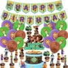 Heidaman Scooby Doo Birthday Party Supplies Scooby Doo Birthday Party Decorations Set Include Banner Balloons Cake Toppers