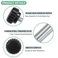 thumbnail image 2 of 10-Pack Knurled Clamping Knobs, M8x25mm Male Thread Thumbscrew, Carbon Steel for Industrial, Machine, 2 of 6