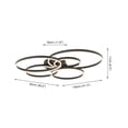 thumbnail image 7 of UMEILUCE 5 Lights Modern LED Dimmable Black Rings Semi-Flush Mount for Dining Living Room,L41.3 Inch, 7 of 7