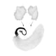 thumbnail image 5 of Cola de zorro sintética, diadema de usar, cómodas orejas de Clip peludas para niñas, accesorio de disfraz para adultos, Festival de Blanco Macarena orejas de zorro y tai, 5 of 7