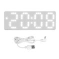 thumbnail image 2 of Reloj despertador electrónico ANGGREK compacto blanco para dormitorio, 2 of 8