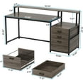 thumbnail image 7 of Tribesigns 63 in Ergonomic Computer Desk with File Drawer, Monitor Stand, 7 of 7