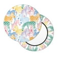 thumbnail image 2 of Bingfone Zebra Colourful Padded Round Bar Stool Cover Cushion with Elastic Fabric Round Chair Seat - Zebra Colourful, 2 of 7