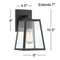 thumbnail image 6 of John Timberland Arrington Modern Outdoor Wall Light Fixture Mystic Black 10 3/4" Clear Glass for Post Exterior Barn Deck House Porch Yard Posts Patio, 6 of 7