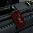 thumbnail image 4 of Justice League Movie Wonder Woman Logo Rectangle Leather Luggage Card Suitcase Carry-On ID Tag, 4 of 5