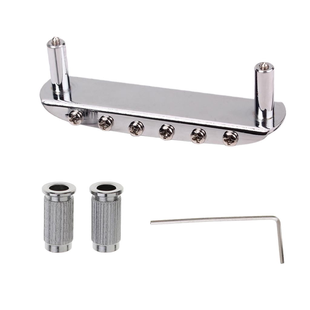 LeeQinersw 4Pieces Guitar Bridge Assembly w/ Screw & Wrench Electric Guitars Parts