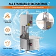 thumbnail image 6 of Hakka Brothers Electric Meat and Bone Saw Machine, 750W Countertop Butcher Bandsaw with 65"Blade and Stainless Steel Work Table, 6 of 6