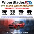 thumbnail image 2 of 2023 Toyota RAV4 Prime Beam Wiper Blades Wipers w/1yr Warranty (Set of 3) w/Rear Wiper (WiperBladesUSA), 2 of 5