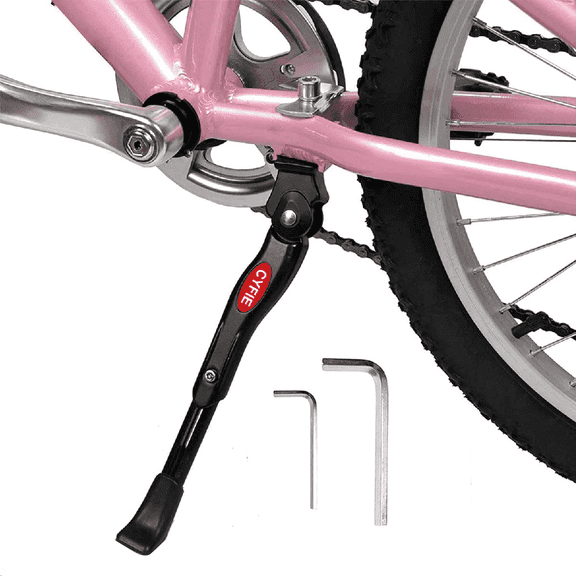 Cyfie Bike Kickstands Center Mount for 16 18 20 Inch Bicycles Adjustable Aluminum Alloy Kickstands for 16-20inch Wheel Mountain Bike Road Bicycles