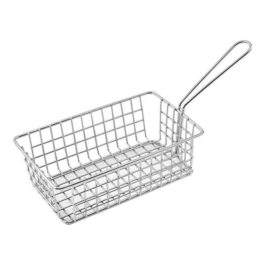 Mini Square Frying Basket, French Fries Basket, Stainless Steel Square