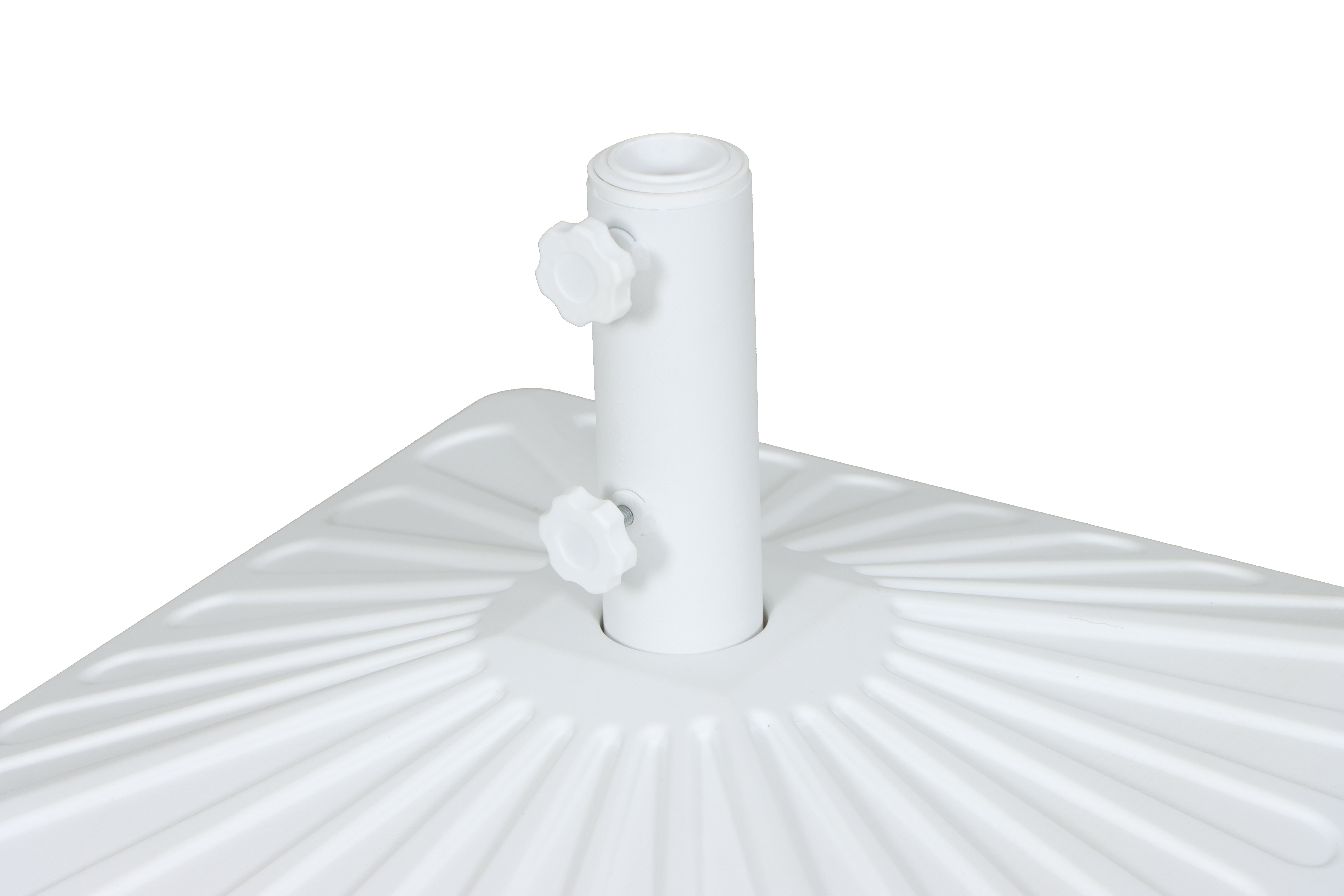 Better Homes & Gardens 50lb Square Outdoor Fillable Wheeled Umbrella Base in White