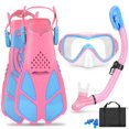 thumbnail image 1 of Set de Snorkel FosDero para Niños - Máscara y Aletas para niños de 6 a 14 Años, Rosa, 1 of 6