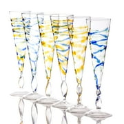Abigails Rialto Spiral Champagne Flutes Set of 6 by Abigails