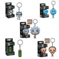 thumbnail image 1 of Rick And Morty Funko Pop Hand-made Keychain Model Rick And Morty Snowball Pickled Cucumber Pendant, 1 of 1