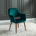 thumbnail image 2 of Chaise moderne en velours/metal, Vert, 2 of 7