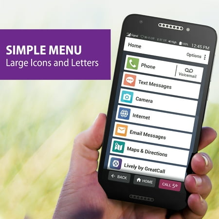 Lively™ - Jitterbug Smart2 Smartphone for Seniors - Black