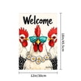 thumbnail image 4 of Amhnf Welcome Rooster Garden Flag With Sunglasses And Daisies For Home Outdoor Garden Yard Decor 12x18 inch, 4 of 5