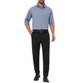 thumbnail image 2 of CAMISAS DE TRAJE PARA HOMBRES INSPIRE CHIC, SÓLIDAS, DE MANGA LARGA, AJUSTE REGULAR, FORMAL, DE BOTÓN, CAMISAS FORMAL GRIS, 2 of 6