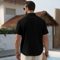 thumbnail image 5 of Fexilor Men's Short Sleeve Button Henley Shirts, Stand Collar Casual and Dress Tops with Pocket, 5 of 8