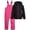 Black/Fuchsia, variant on Arctic Hero Kids' Ski Set – 2 Piece Unisex Insulated Waterproof Snow Bib & Hooded Jacket (4-18)