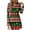 White, variant on Women's Christmas Printed Dress Loose Fit V-Neck Casual Long Sleeve Holiday Party Dress, Flowy A-Line Vintage Style with Festive Pattern,Beige,Size L