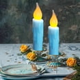 thumbnail image 4 of Lámpara LINCOUNTRY Velas cónicas LED azules sin llama de 12 cm, 4 of 9