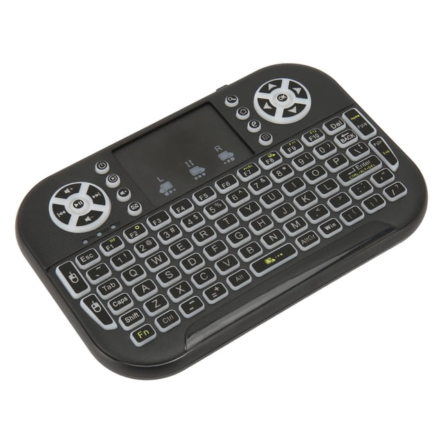 Teclado Bluetooth, Conveniente Control Remoto Retroiluminado Multitáctil Batería De 1020 MAh Mini Teclado Inalámbrico Botón De Ratón ABS Con Panel Táctil Para Teléfono