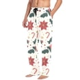 thumbnail image 2 of FORMRS Mens Pajama Pants with Pockets Sleepwear Lounge Bottoms Sizes S-2XL, Beige Christmas Candy Canes, 2 of 7