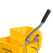 Compact Mop Bucket with Wringer, 21-Quart Rolling Mop Bucket with Separate Dirty & Clean Water