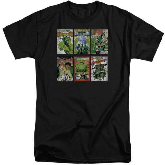 Green Lantern Gl Covers S/S Adult Tall Black