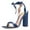 Navy, variant on FSJ Women Open Toe Wavy Edge Strappy Sandals Ankle Strap Chunky Block High Heels Lace up Party Date Office Shoes Size 8 Saddle Brown