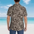 thumbnail image 4 of Rateoe Leopard And Zebra1 Pattern Men’s Hawaiian Shirt – Short Sleeve Button-Down Tropical Beach Shirt, Lightweight & Breathable Casual Aloha Shirt with Pocket,3X-Large, 4 of 7