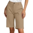 thumbnail image 2 of Bermuda Shorts for Women Knee Length Summer Casual Wide Straight Leg Loose Businees Casual Work Shorts with Pockets, 2 of 6