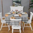 thumbnail image 2 of Paw Print Sonstripes Round Tablecloth 60"x60",Wrinkle Wipeable Table Cloth for Kitchen Dining Room Picnic Patio Party, 2 of 6