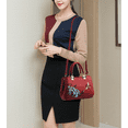 thumbnail image 2 of Purses and Handbags for Women, Tote Shoulder Bag Leather Satchel Top Handle for Ladies, 2 of 4