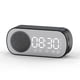 thumbnail image 1 of Kearding Reloj despertador digital Superficie del espejo Funcionamiento con botones Altavoz 5.0 compatible con Bluetooth Reproductor de MP3 inalámbrico Decoración del hogar Negro Kearding HA011281-01B, 1 of 6