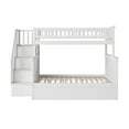 thumbnail image 3 of Bowery Hill Traditional Solid Wood Twin over Full Bunk Bed with Trundle in White, 3 of 6