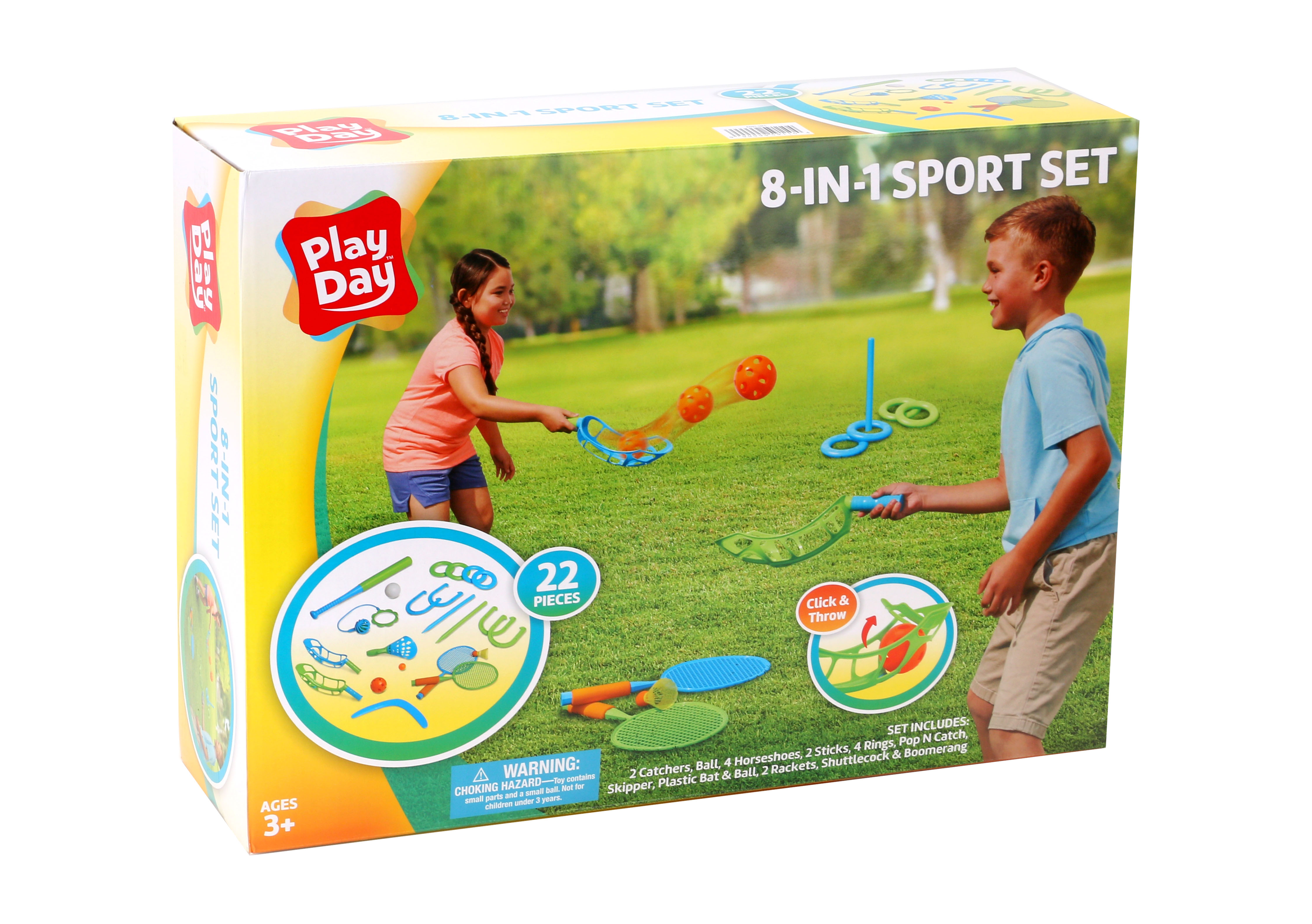 Play Day 8-in-1 Combo Lawn Game Sport Set, 22 Pieces, Children Ages 3+ - image 5 of 5