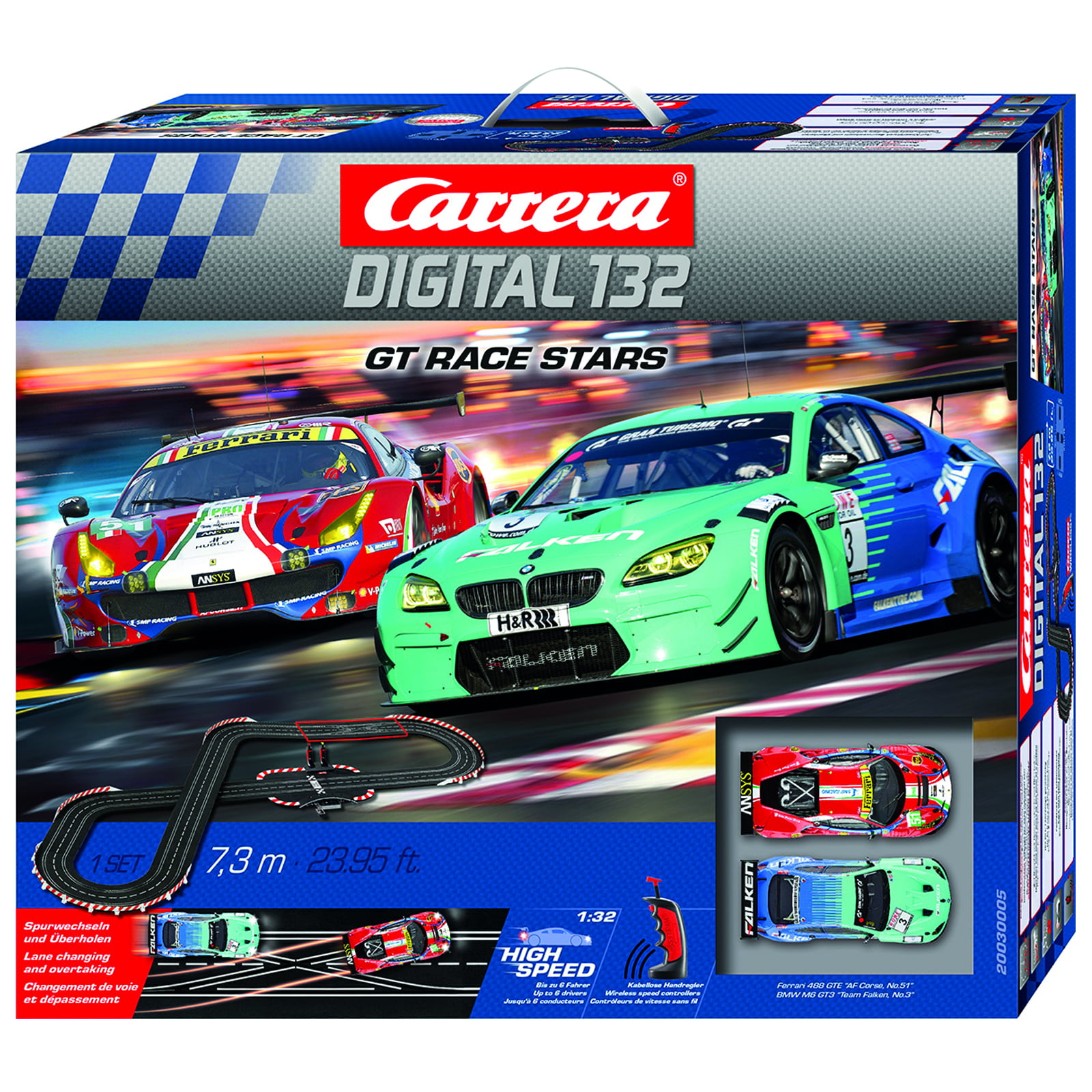 Carrera Digital 132 GT Race Stars 132 Scale Slot Car Race Set