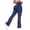 Navy, variant on Resivox Women's High Waisted Cross Waist Yoga Pants - Fashionable Design with Flared Legs, Stretchy Fabric for Outdoor Sports & Casual Wear, Slim-Fit Pink XL