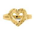 thumbnail image 5 of 14K Diamond-cut Cut-Out Heart Ring K4651, 5 of 7