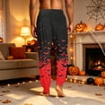 thumbnail image 7 of Hsovts Pajama Pants Men Funny Bat Graphic Ultra Lightweight Drawstring Stretch Pants 2026 New Fashion Comfy Relaxed Trousers with Pockets Red M, 7 of 7