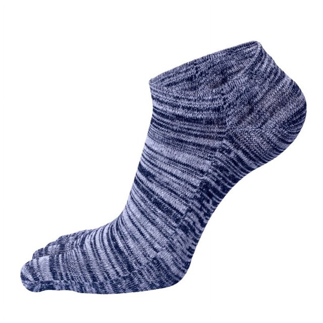 Calcetines atléticos ultrafinos para hombres y mujeres Calcetines de cinco dedos para correr Calcetines que absorben la humedad(Negro)(Estilo femenino)