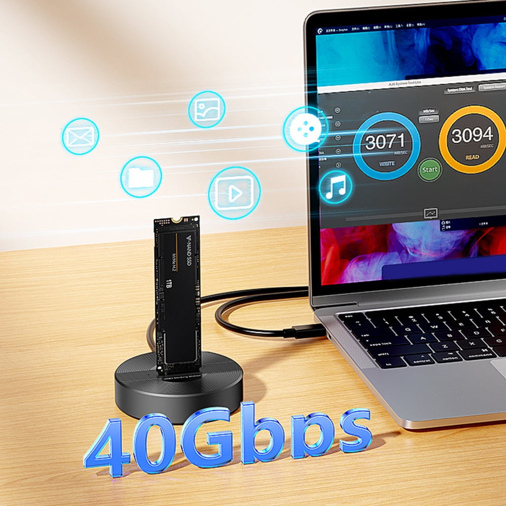 AOOOWER Aluminum M.2 NVME SSDs Enclosure Adapter 40Gbps NVME Solid States Drive External Enclosure Case for 2230 2242 2280 22110