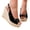 Black, variant on Womens Open Toe Espadrilles Wedge Sandals Faux Leather Slingback Wedges Platform Sandal Heeled Non Slip Dress Shoes Pink Size 6