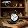 thumbnail image 5 of DESIGNICE Pocket Watch with Chain,Smooth Surface Pocket Watch with Week and Date,Pocket Watches for Men with Luminous Hands,Christmas Graduation Birthday Gift,Black, 5 of 7