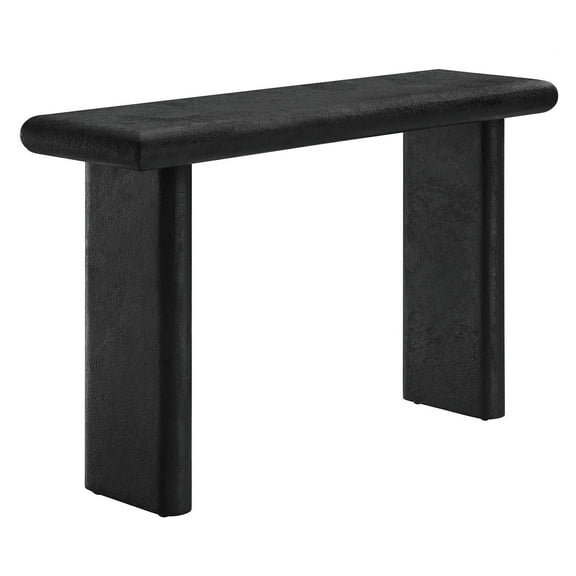 Modway Relic Concrete Textured Console Table in Black