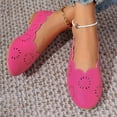 thumbnail image 2 of RUIYANQI Women's Perforated Ballet Flats Scalloped Edge Round Toe Slip On Casual Shoes Multi Color Comfortable Dressy Flats For Daily Wear Hot Pink Women Sandal, 2 of 9