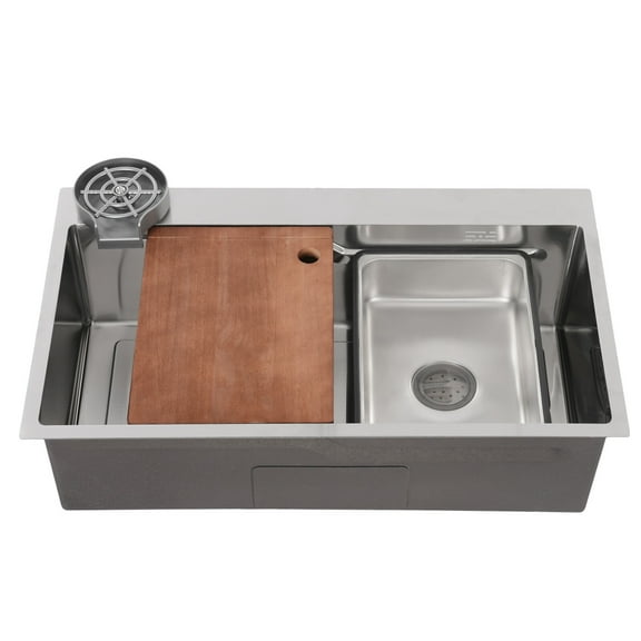 TFCFL Multifunction Stainless Steel Sink Rectangular Kitchen Sink w/ Pull-out Faucet & Cutting Board